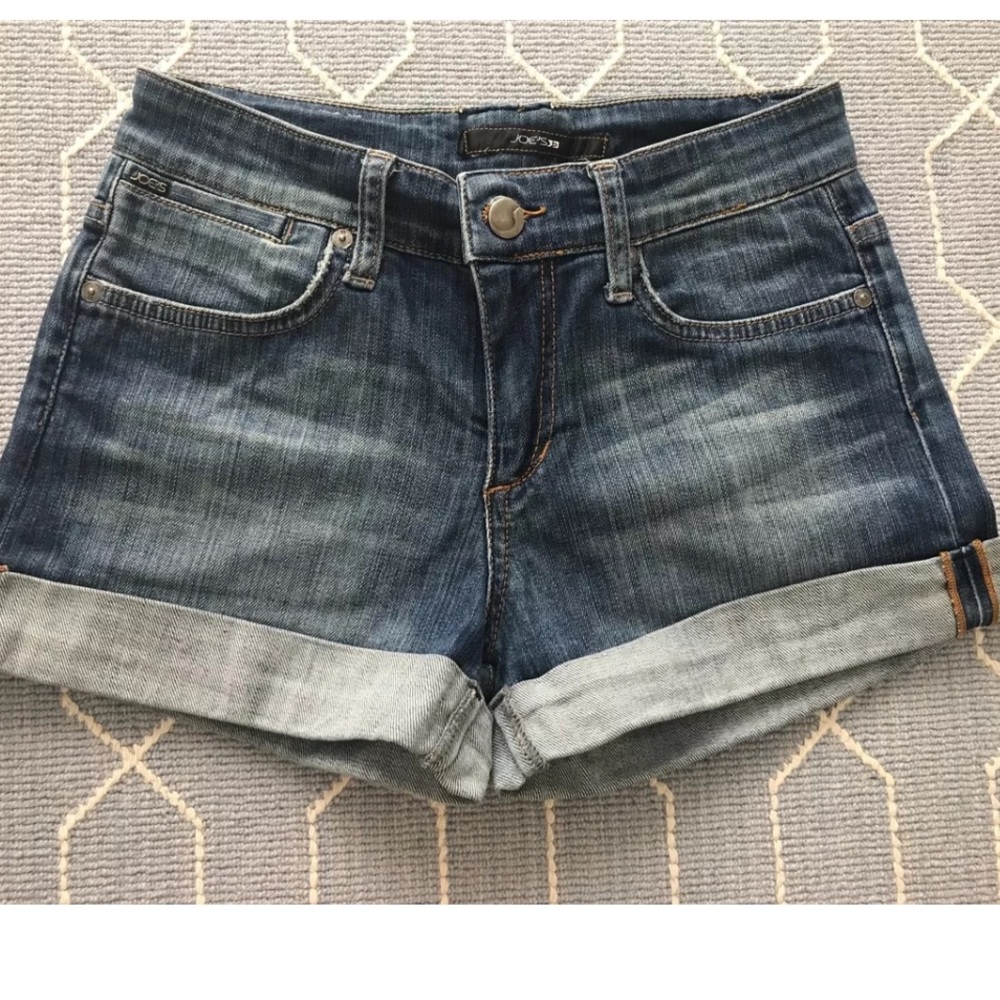 Joe's Jean Cuffed Loose Rolled Denim Shorts SZ24